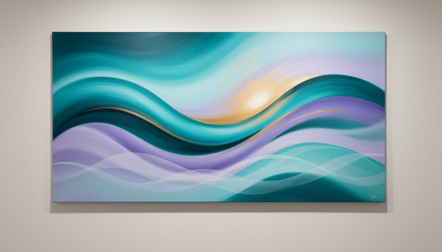 Abstract image of a glowing mist wave around a dark glass bottle shape